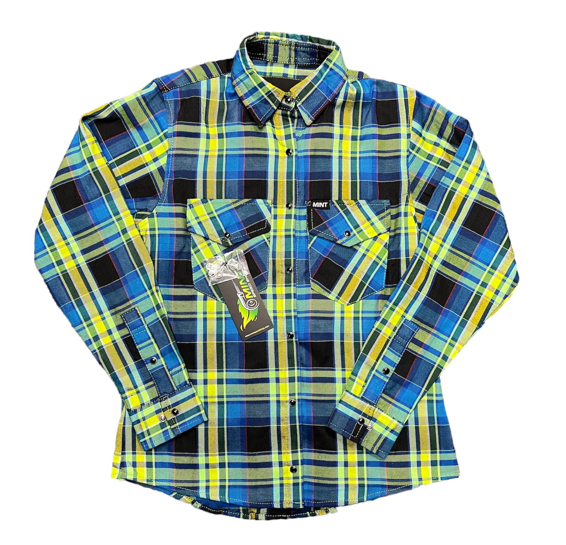 Lady's R&K Originals Blue, Aqua, and Lime Green Checkered Plaid Sleeveless  Button Front Shirt – 12 – aDorne-It